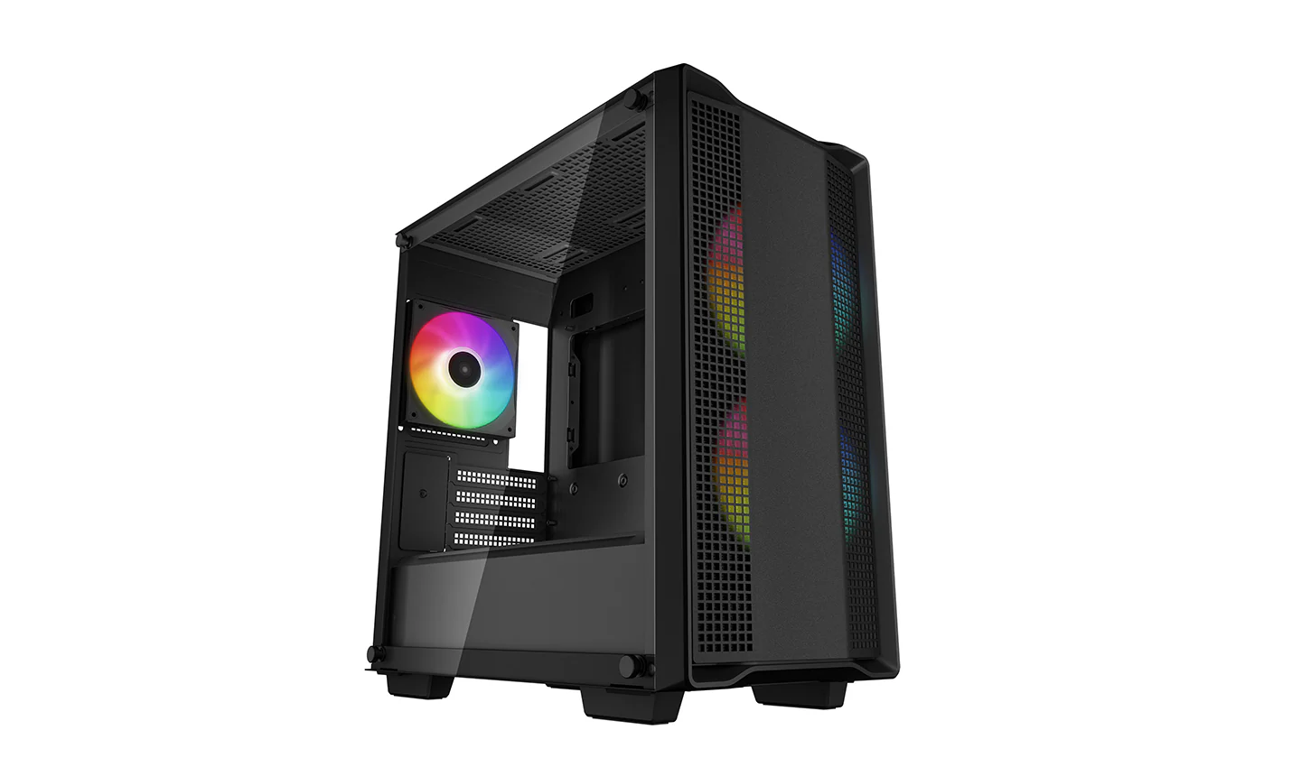 DeepCool CC360 A-RGB Micro-ATX Case. Black