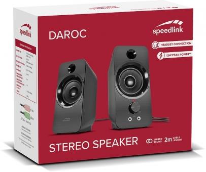 SpeedLink DAROC Stereo-Lautsprecher– Schwarz