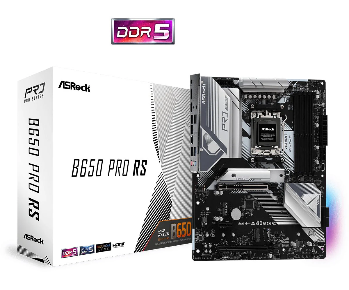 ASRock B650 Pro RS ATX  AM5 AMD B650 - Bundkort