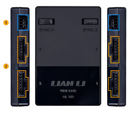 Lian Li UNI HUB SLV2 L-Connect 3 Controller f眉r schwarze L眉fter