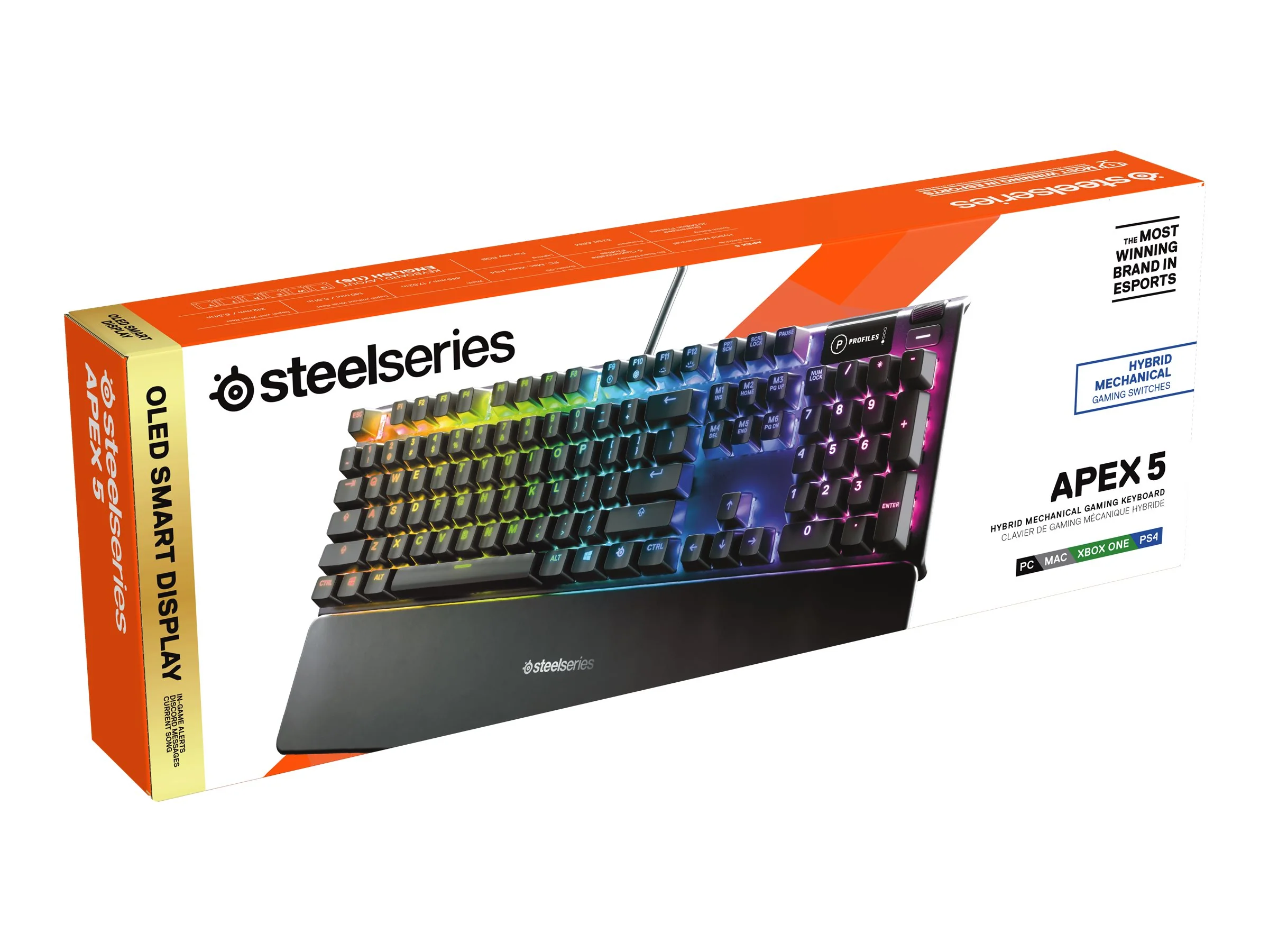 SteelSeries Apex 5 Keyboard Hybrid mechanisch