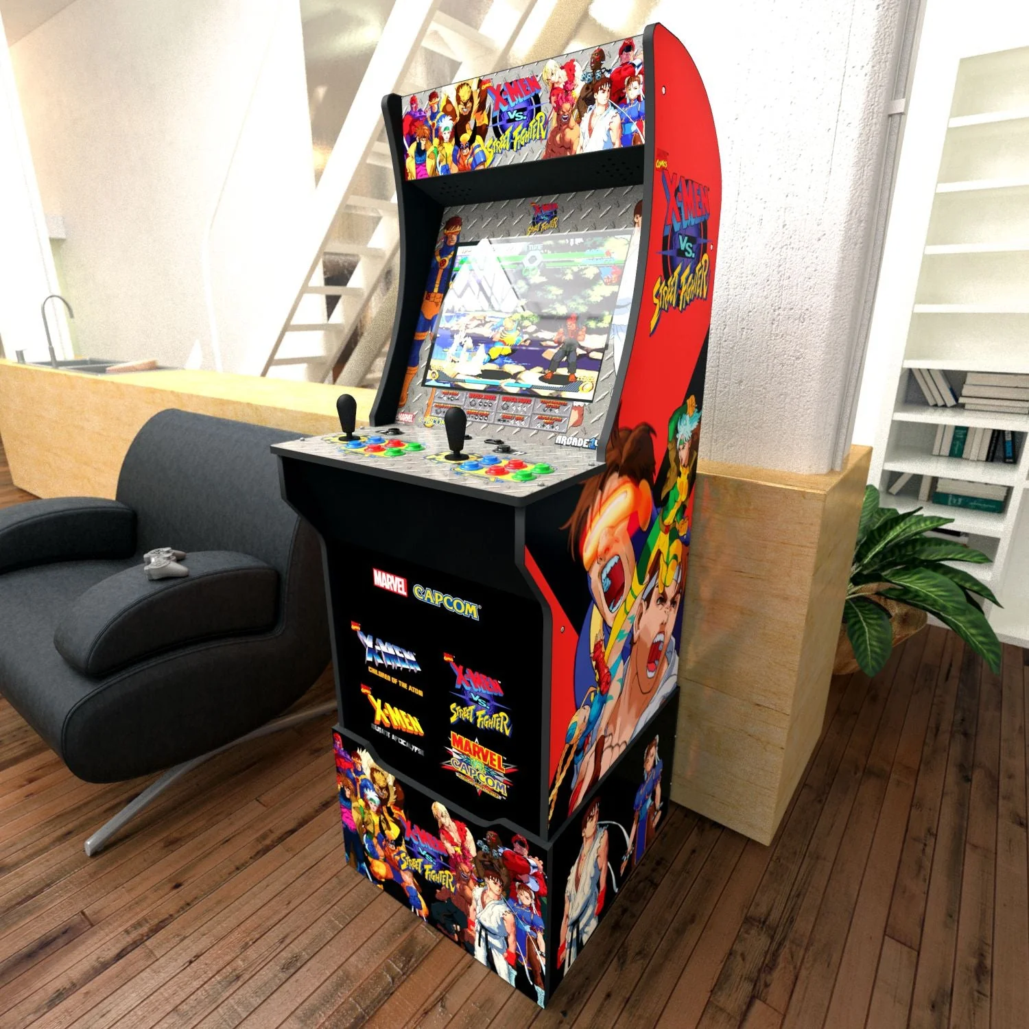 ARCADE 1 UP X-MEN VS STREET FIGHTER ARCADE MACHINE