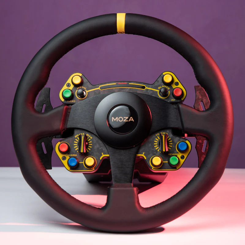MOZA RS-Lenkrad. runde Lederversion