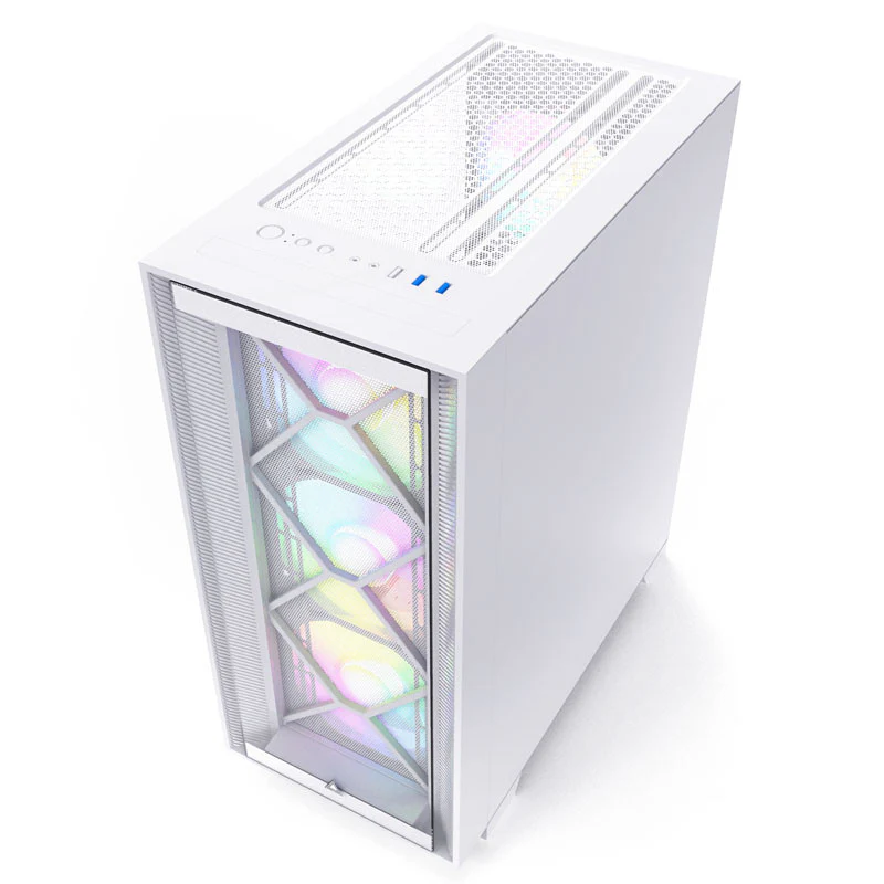 Montech Air 1000 Premium White - Midi Tower. Tempered glass. 3x 140mm+120mm ARGB fan. 2x front panels