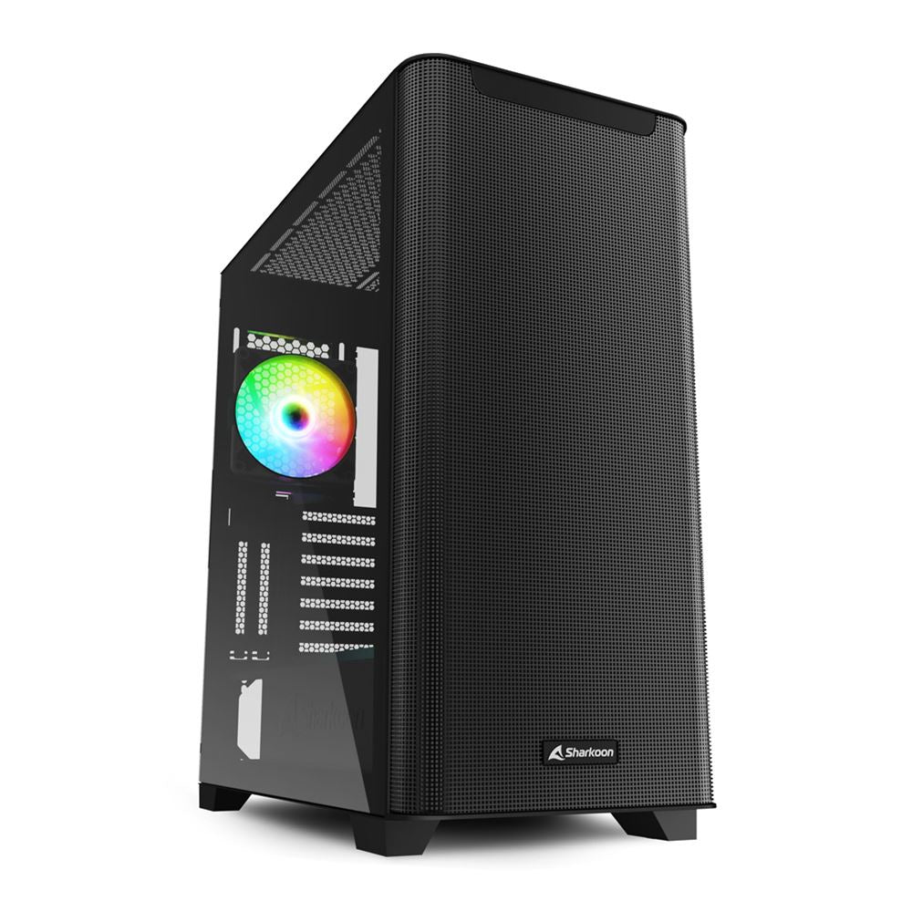 Sharkoon M30 RGB. tower case (black. tempered glass)