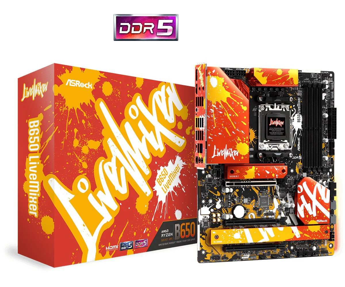 ASRock B650 LiveMixer (Motherboard. AMD AM5 - Bundkort