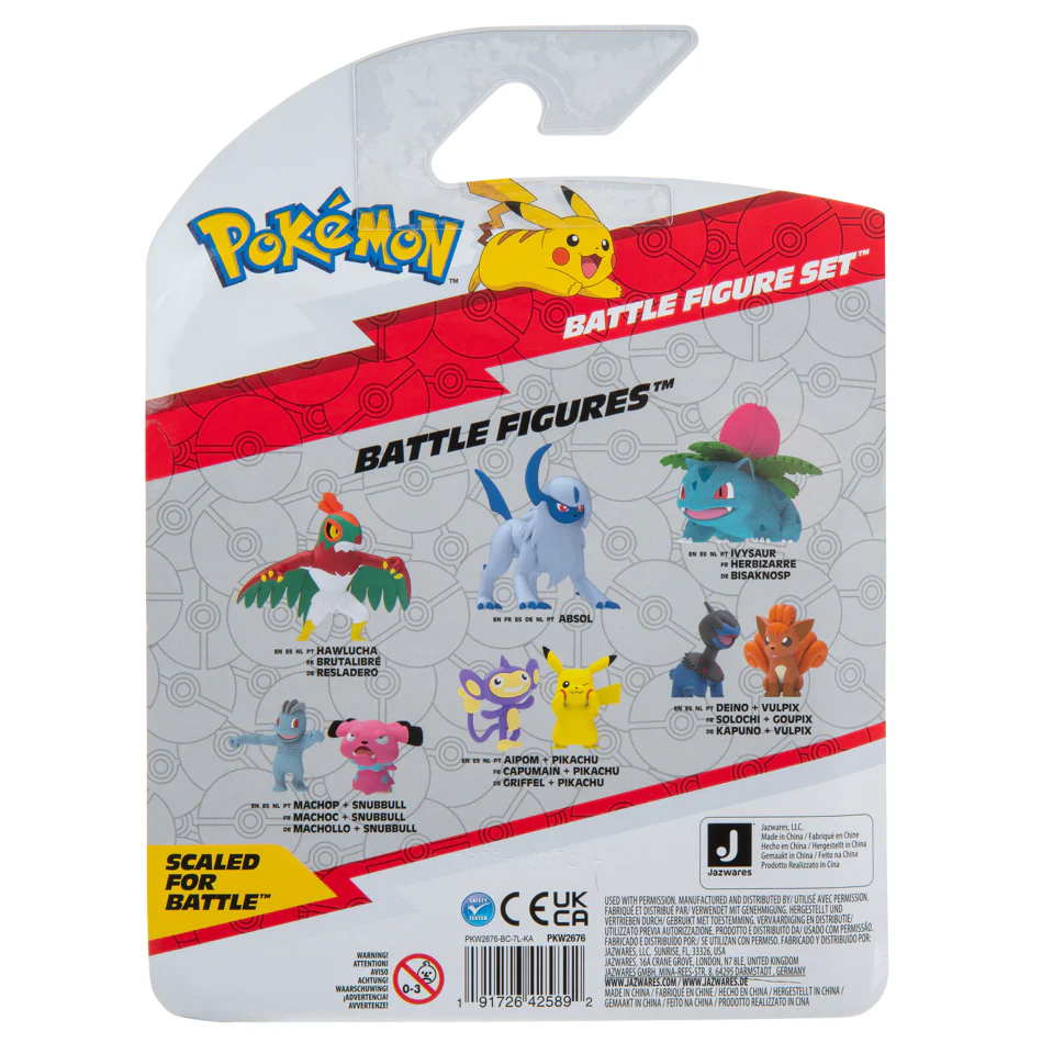 Pokémon - Battle Figure 3-pack - Pikachu.Mudkip.Boltund - (95155-12)