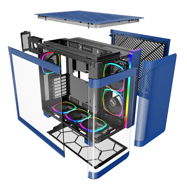Montech King 95 Pro Blå -  curved glas