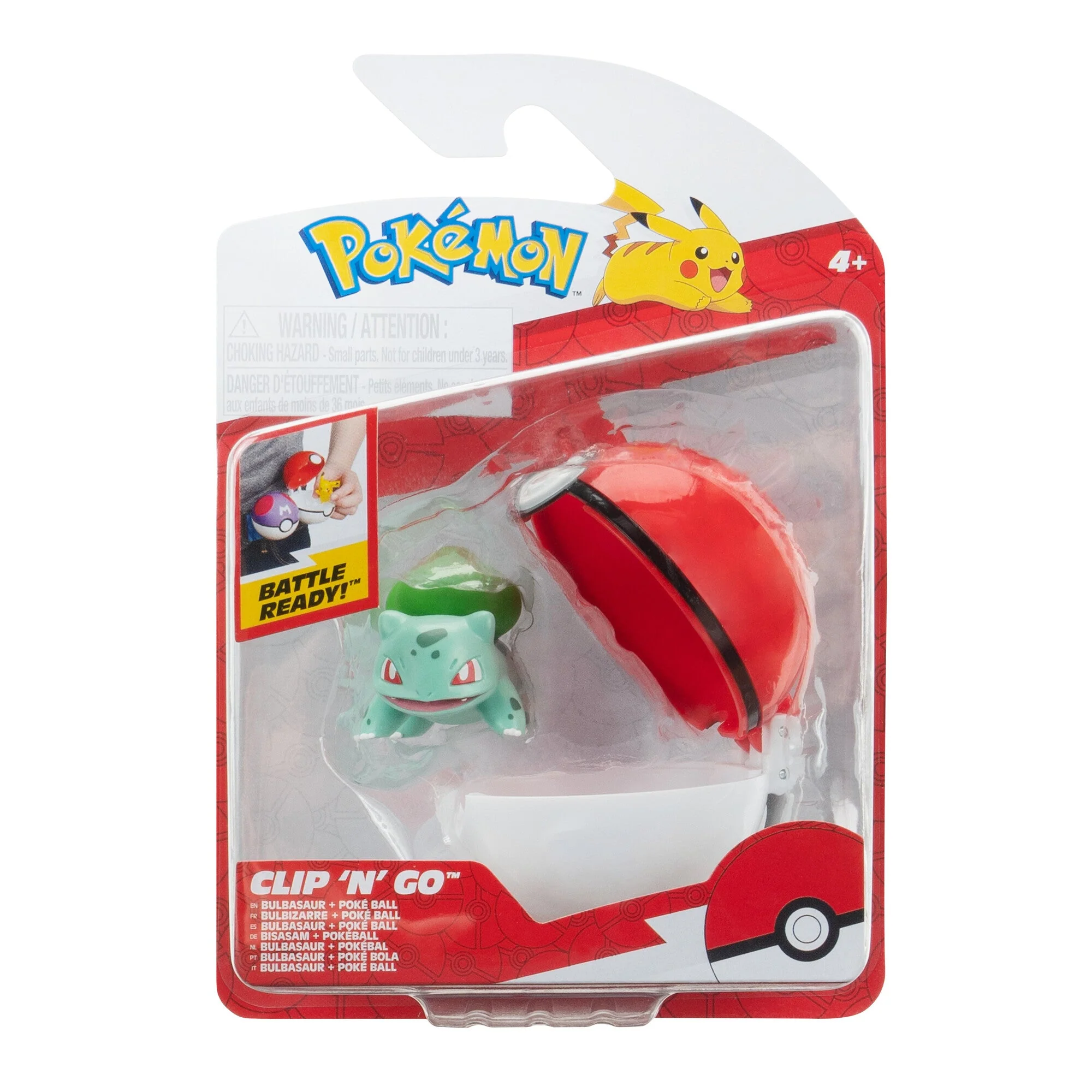 Pokemon - Clip N Go Bulbasaur med Poke Ball (PKW3634)