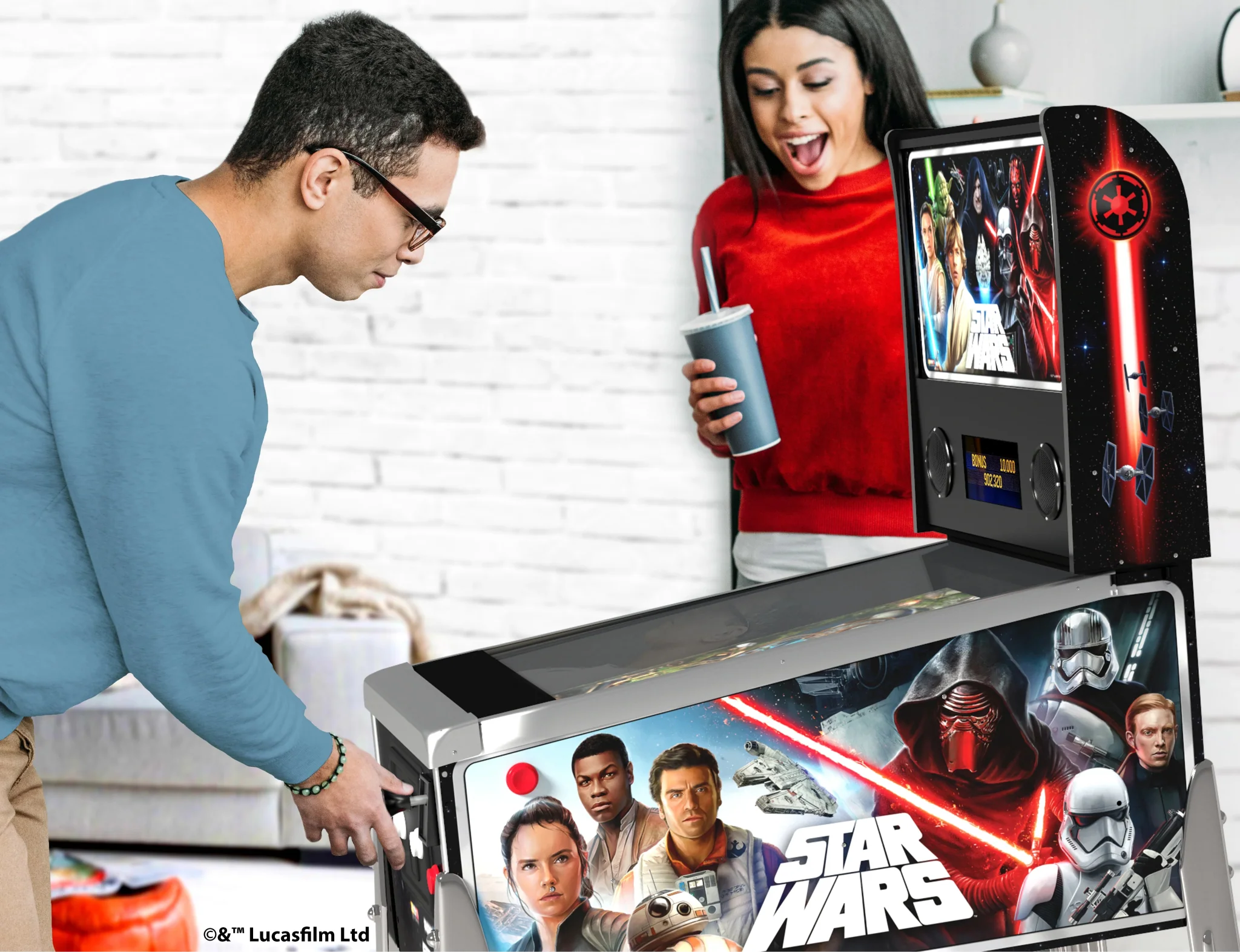 ARCADE 1 Up Star Wars Pinball Machine