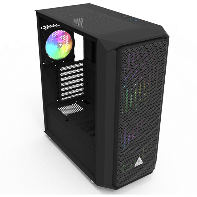 Montech AIR X Black - miditårn. 2x 200mm ARGB + 120mm ARGB. ARGB-controller.