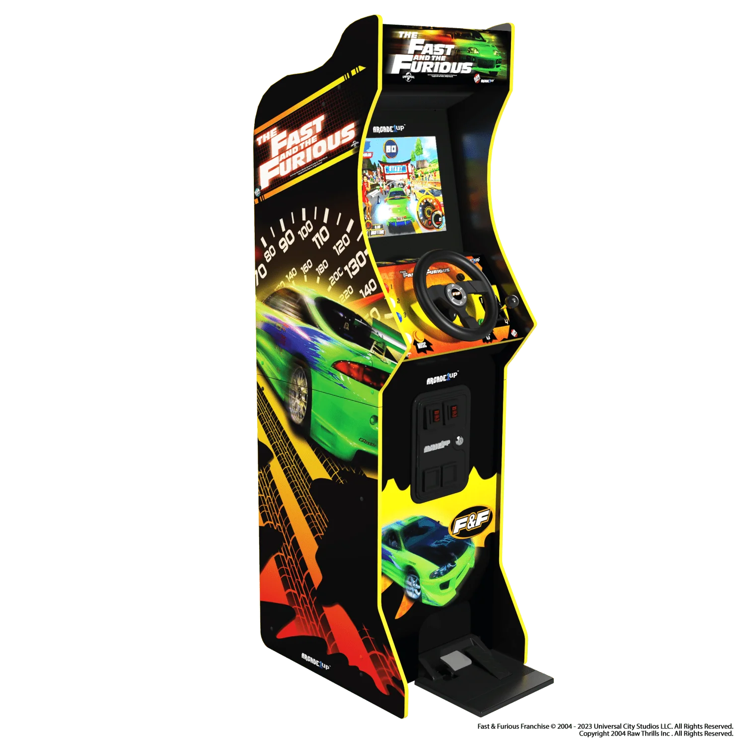 ARCADE 1 UP FAST AND FURIOUS RACING ARCADE MACHINE