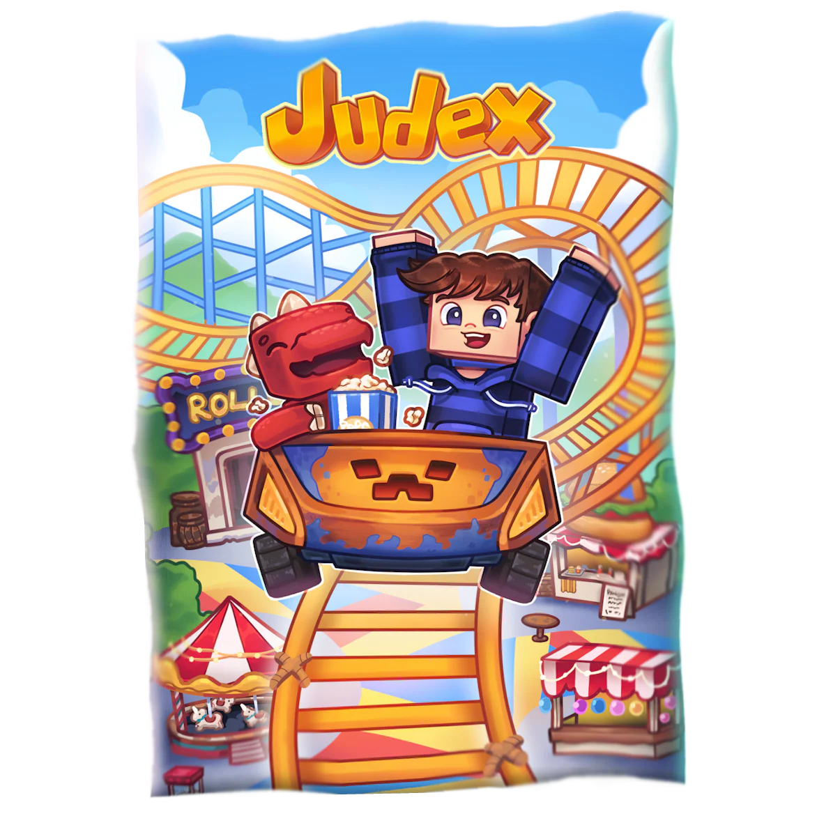 Judex Dino Sengetøj - 140 x 200 cm