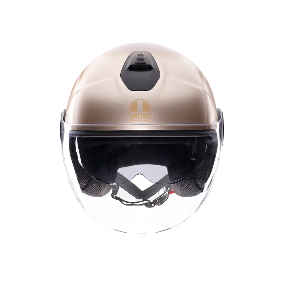 ETERES SIROLO MATT WHITE/GOLD - MOTORBIKE OPEN FACE HELMET E2206