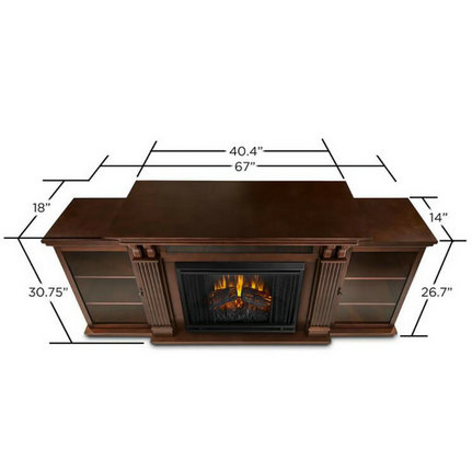Calie Electric Fireplace Entertainment Center in Dark Espresso