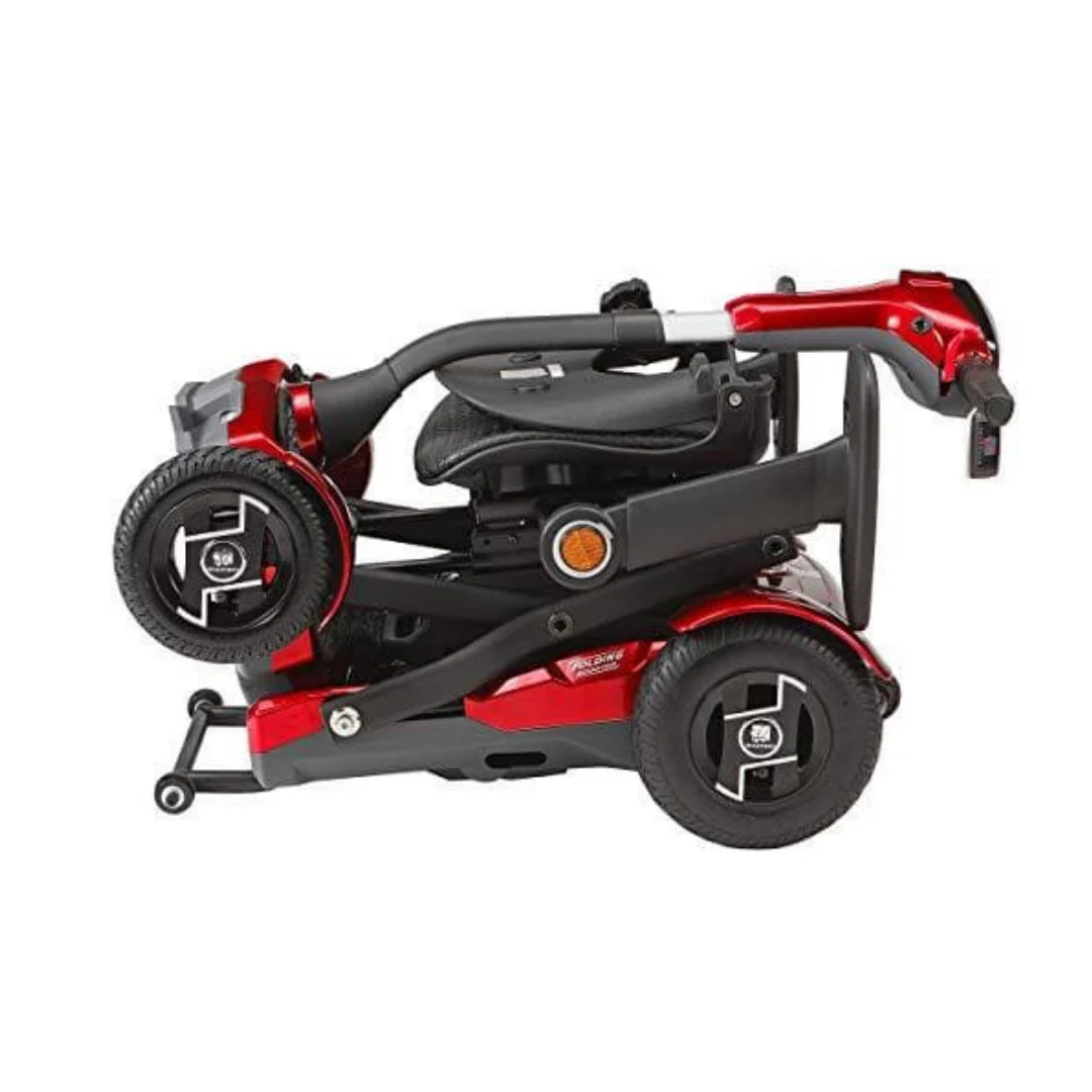 EV Rider TEQNO S26 Auto Folding Portable Lightweight 4-Wheel Mobility Scooter with Laser Guide Lights and Key Fob