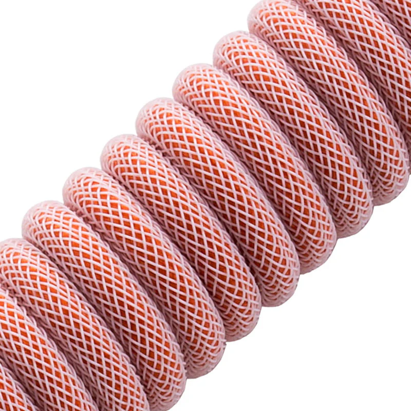 CableMod Pro Spiraltastaturkabel USB A auf USB Typ C. Orangesicle – 150 cm
