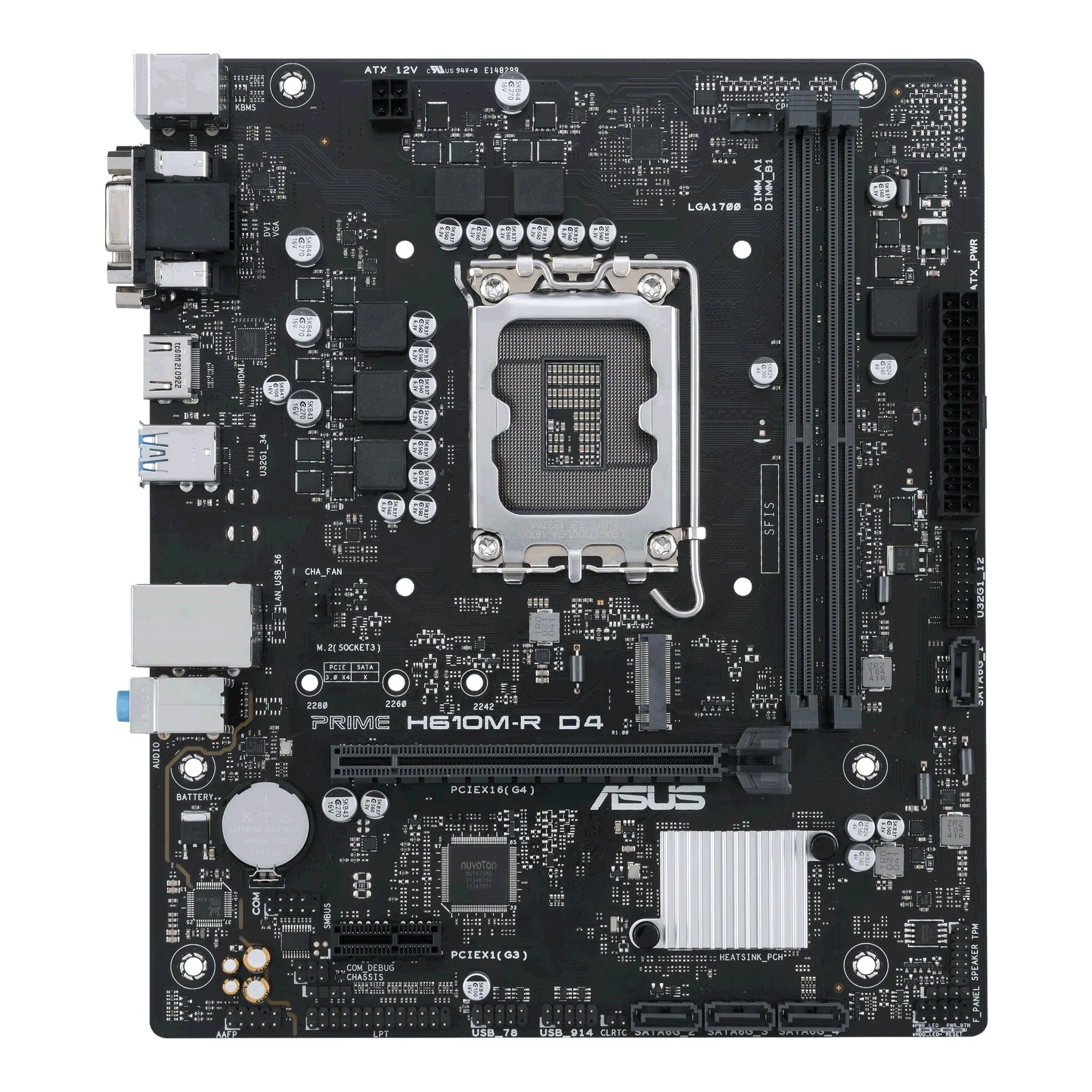 ASUS PRIME H610M-R D4 (mATX. H610. LGA 1700. DDR4) - Bundkort