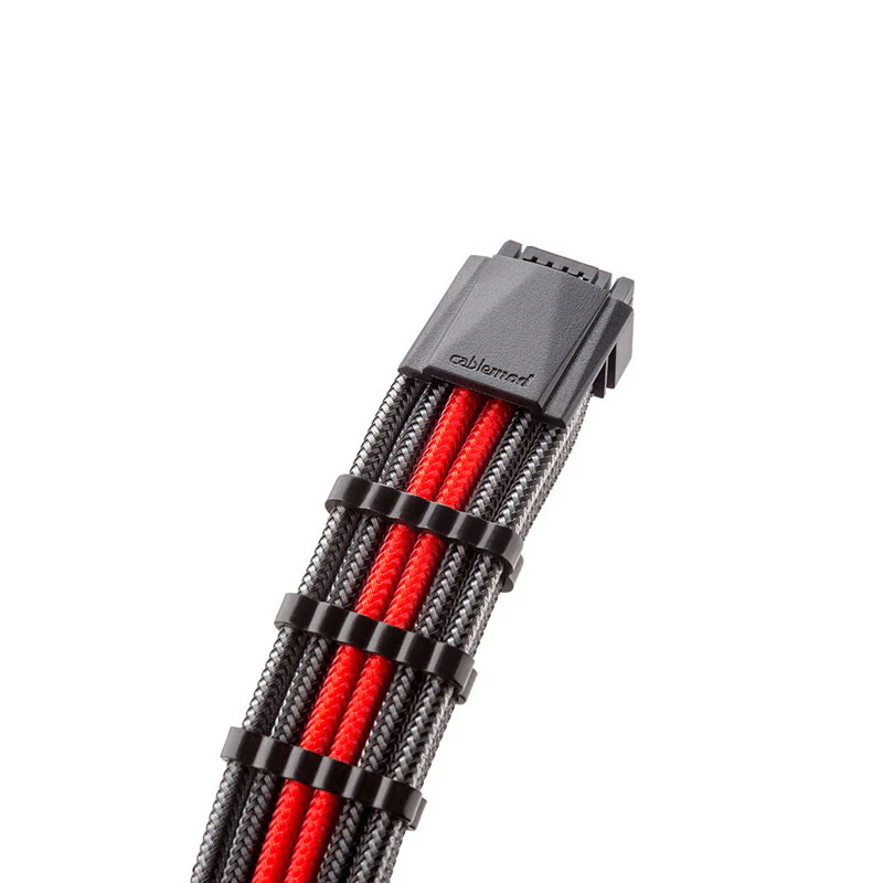 CableMod RT-Series Pro ModMesh 12VHPWR auf 3x PCI-e Kabel für ASUS/Seasonic – 60 cm. Carbon/Rot