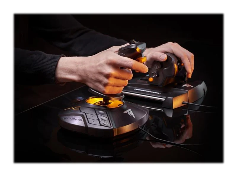ThrustMaster T.16000M FCS Flight Pack Joystick. Gaspedal und Pedale