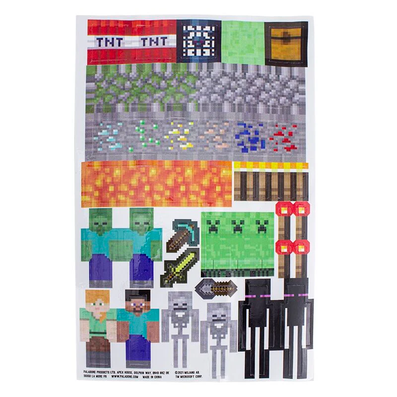 Minecraft-Wasserflasche und Aufkleber-Set