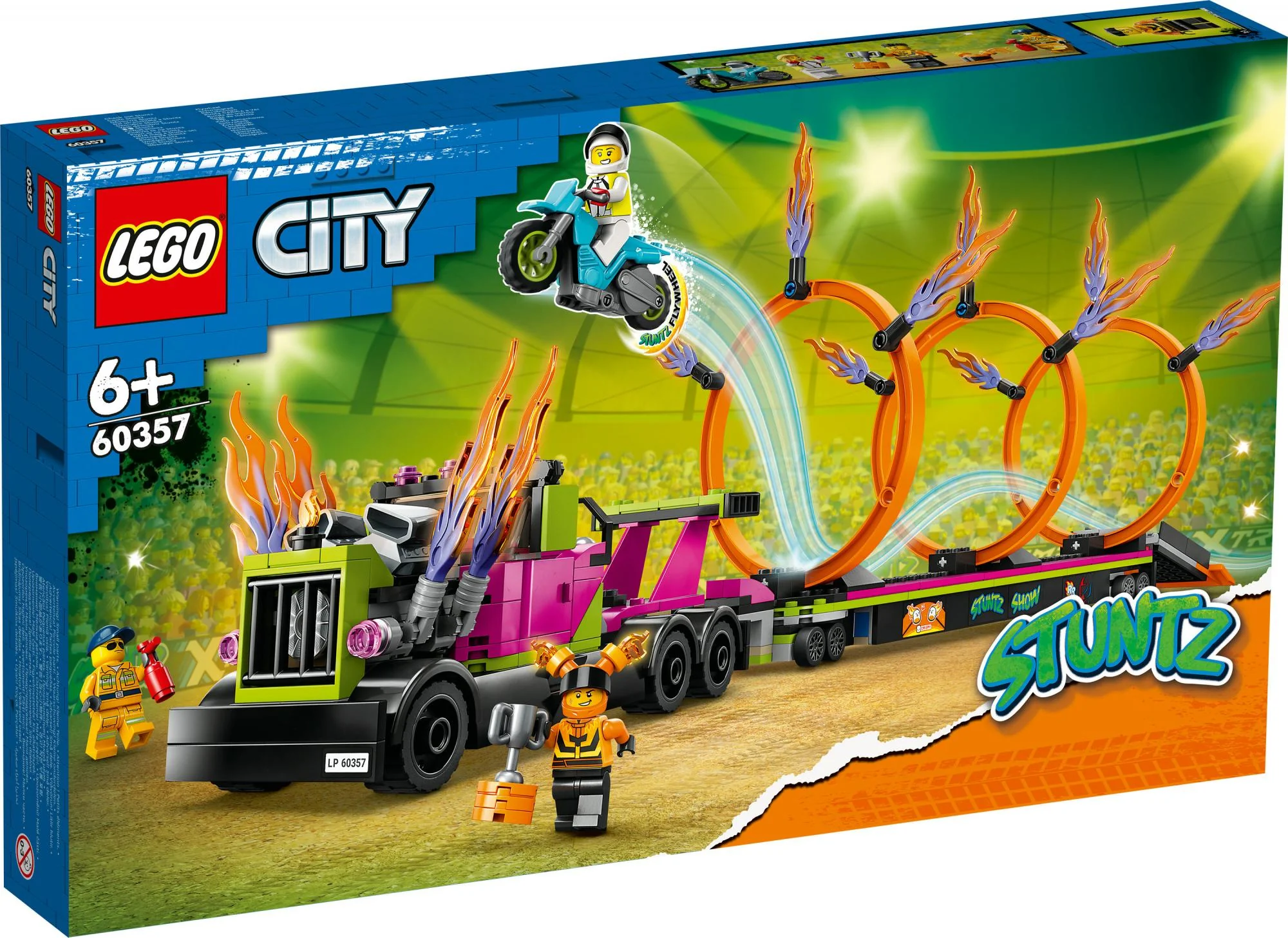 LEGO 60357 City Stunt Truck with Fire Tire Challenge