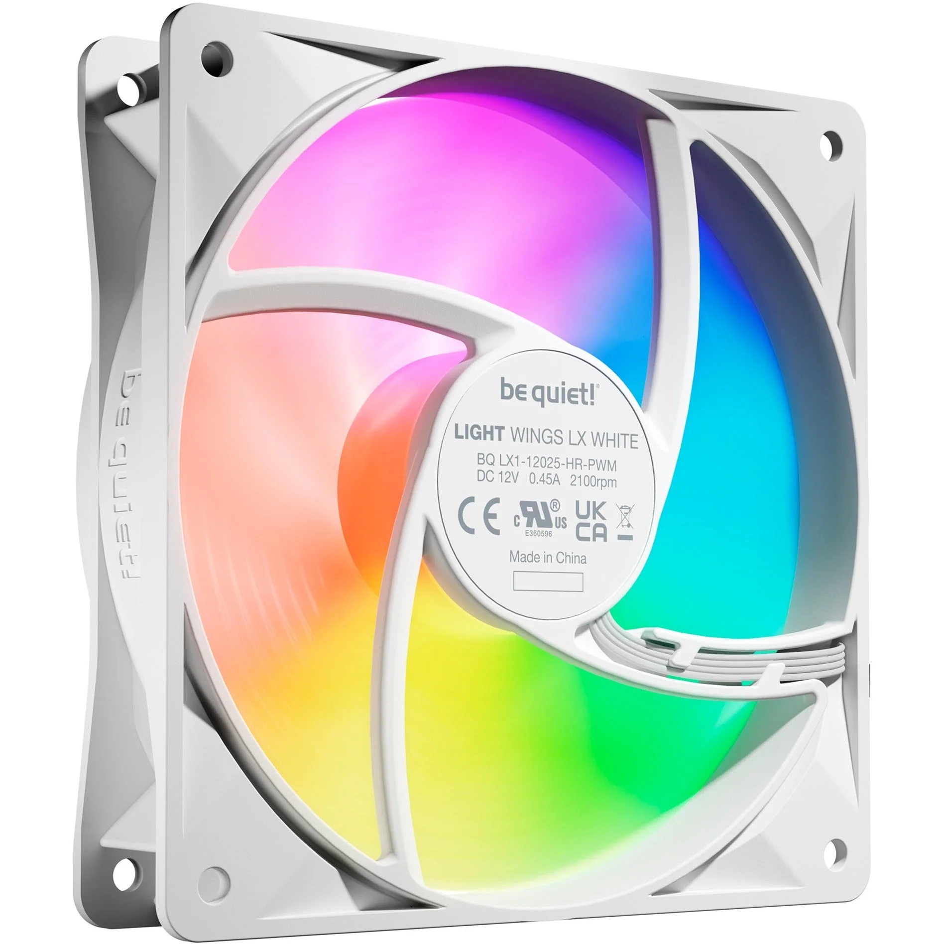 be quiet! Light Wings LX PWM high-speed 120 mm White Triple Pack. case fan (white. pack of 3)