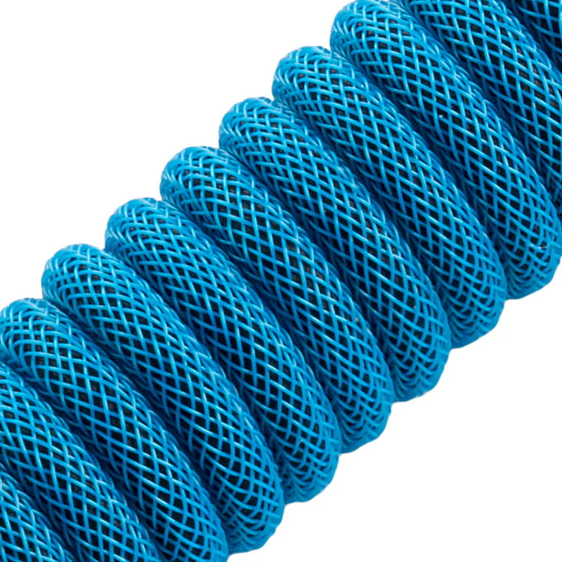 CableMod Classic Spiral-Tastaturkabel USB A auf USB Typ-C. Spectrum Blue – 150 cm