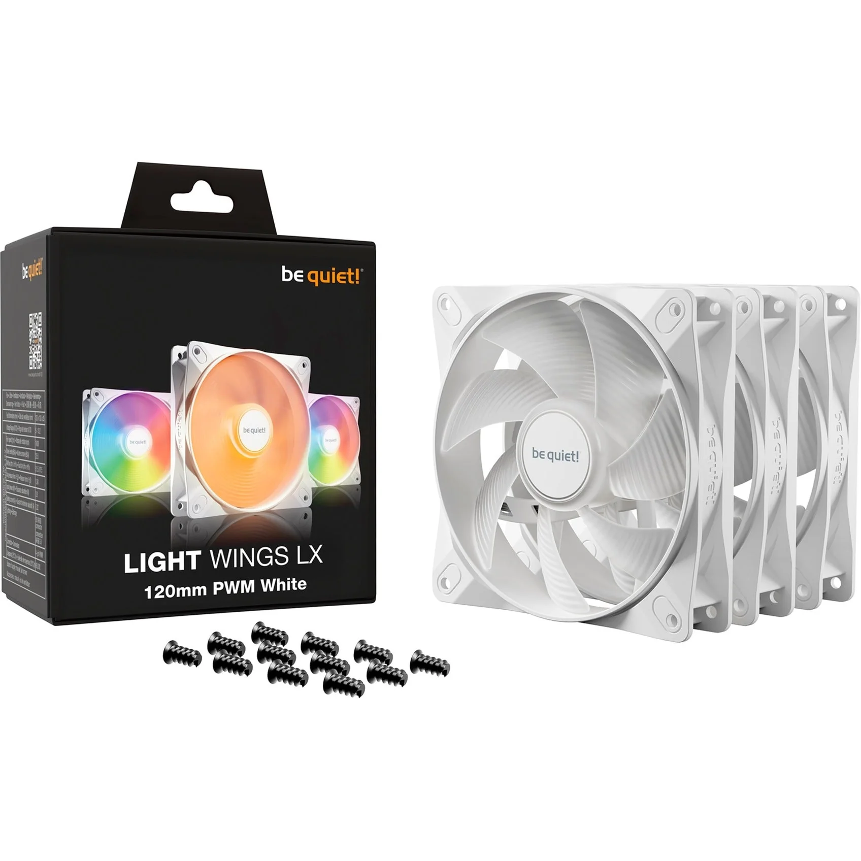 be quiet! Light Wings LX 120mm PWM White Triple Pack. case fan (white. pack of 3)
