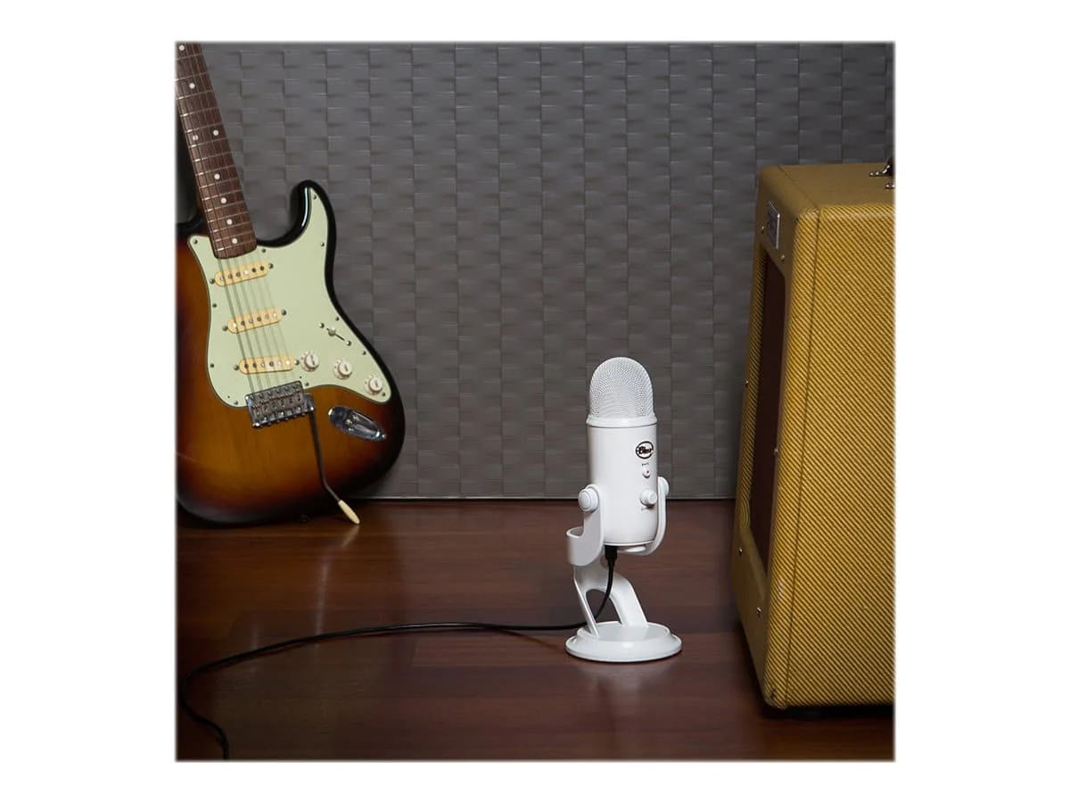 Blauer Mic Yeti – Weiß