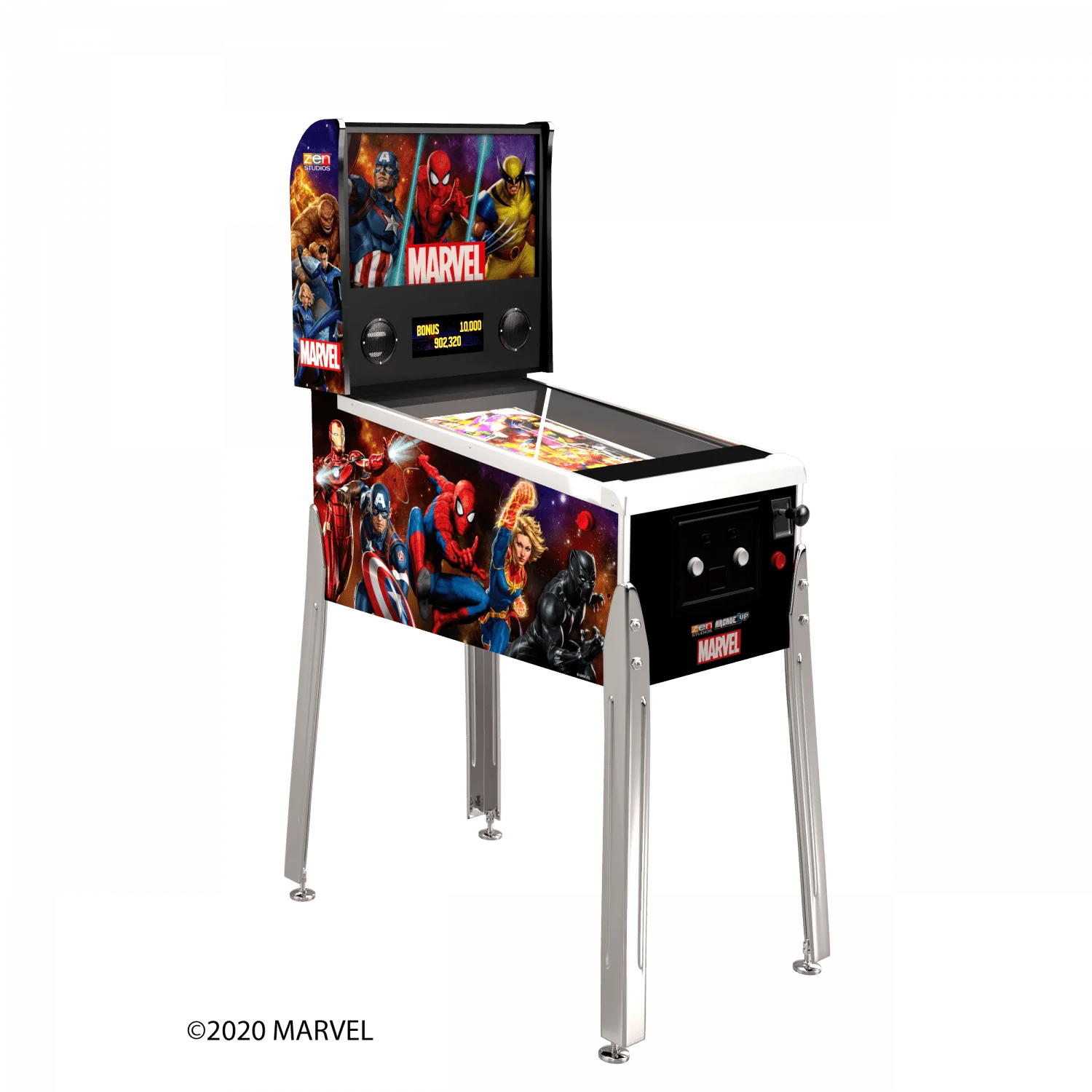 ARCADE 1 UP MARVEL VIRTUAL PINBALL MACHINE