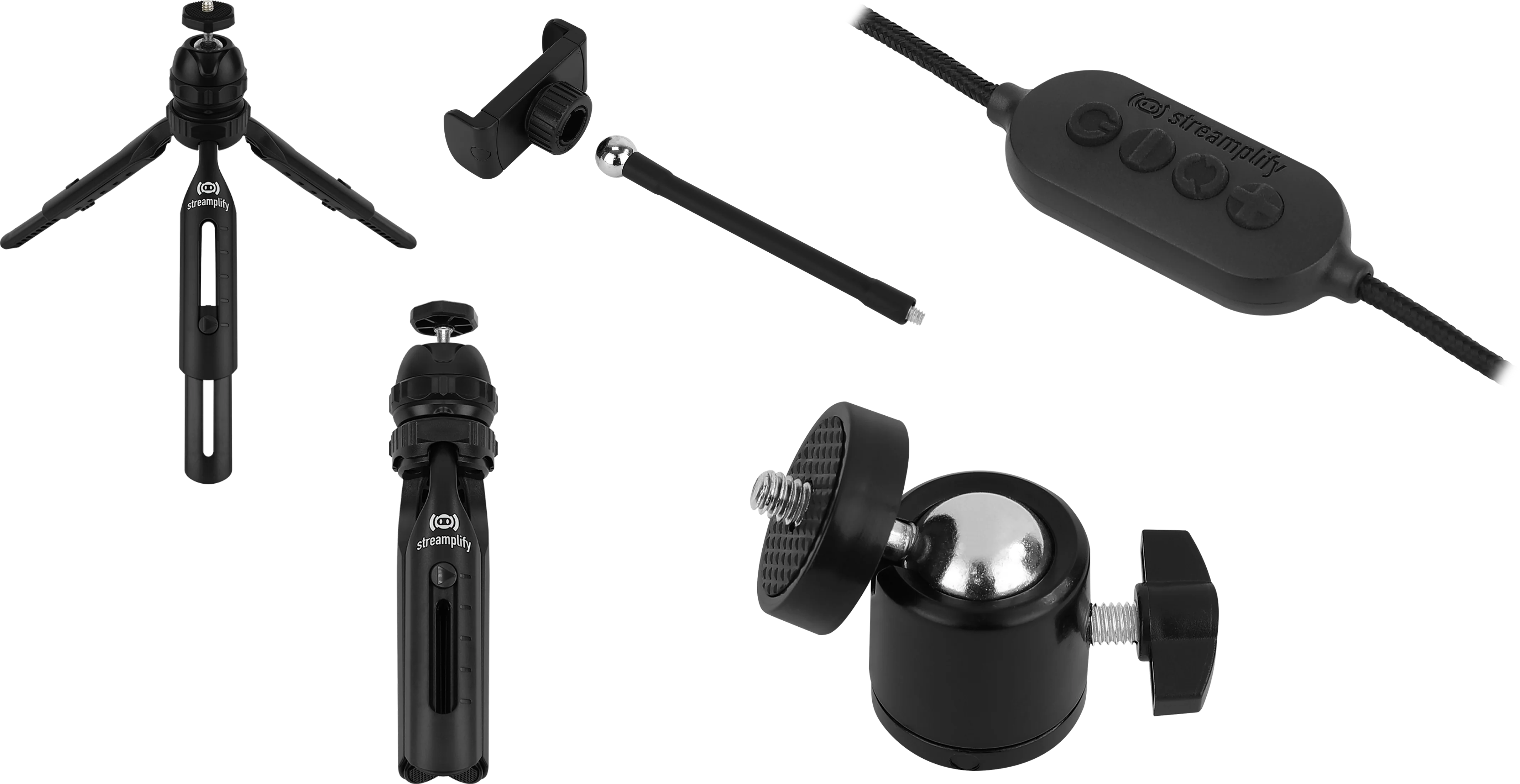 Streamplify LIGHT 10 Ringlicht. 25.4 cm. 5 V USB – Schwarz