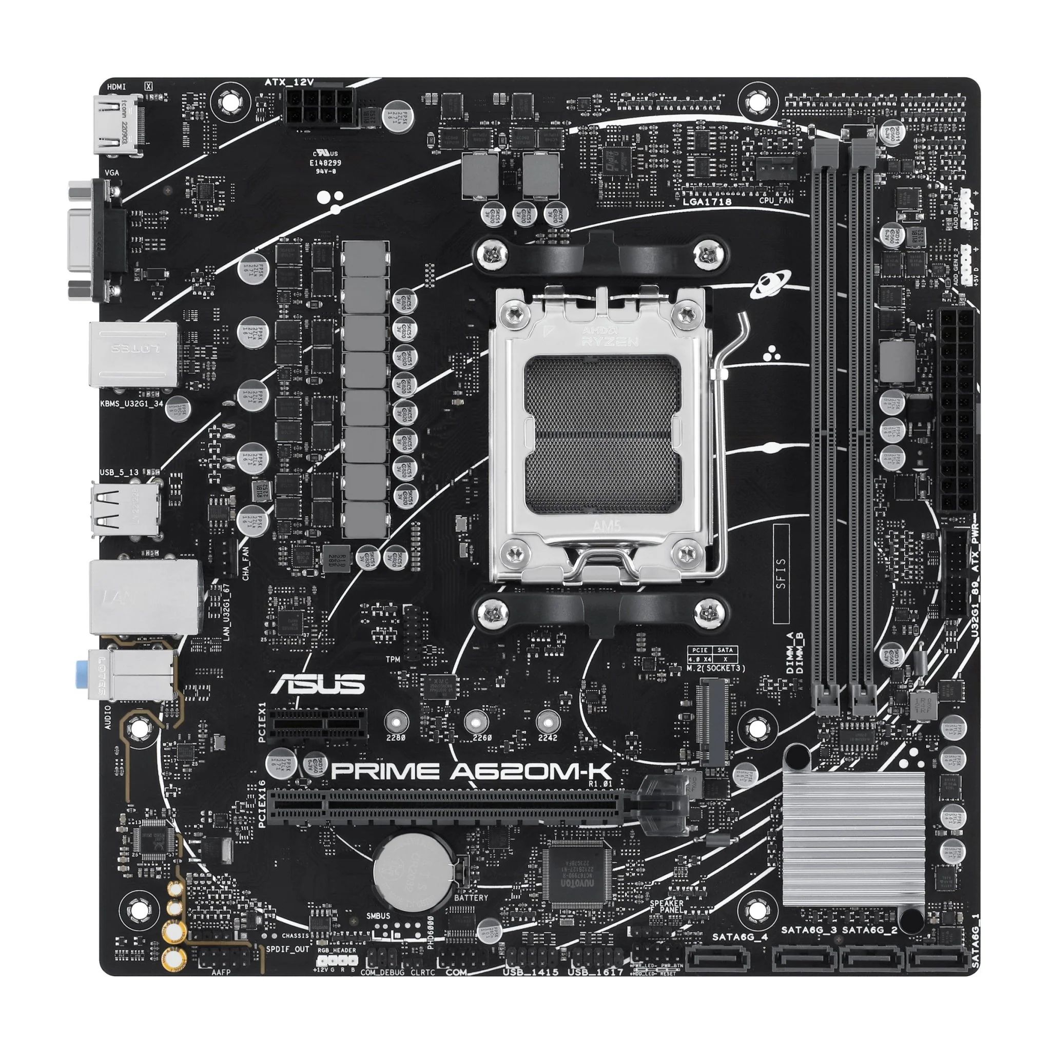 ASUS PRIME A620M-K - Socket AM5 -  - Bundkort
