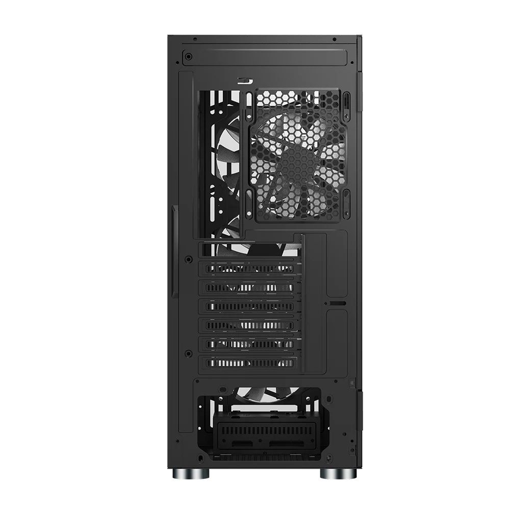 Montech X3 Glass Black – 3x 140 mm statische RGB-Lüfter + 3x 120 mm statische RGB-Lüfter. seitlich schwenkbares gehärtetes Glas