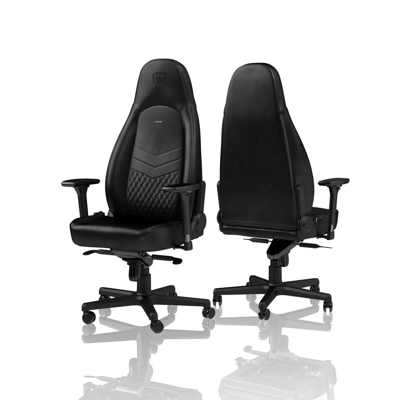 noblechairs ICON Echtleder Schwarz/Schwarz