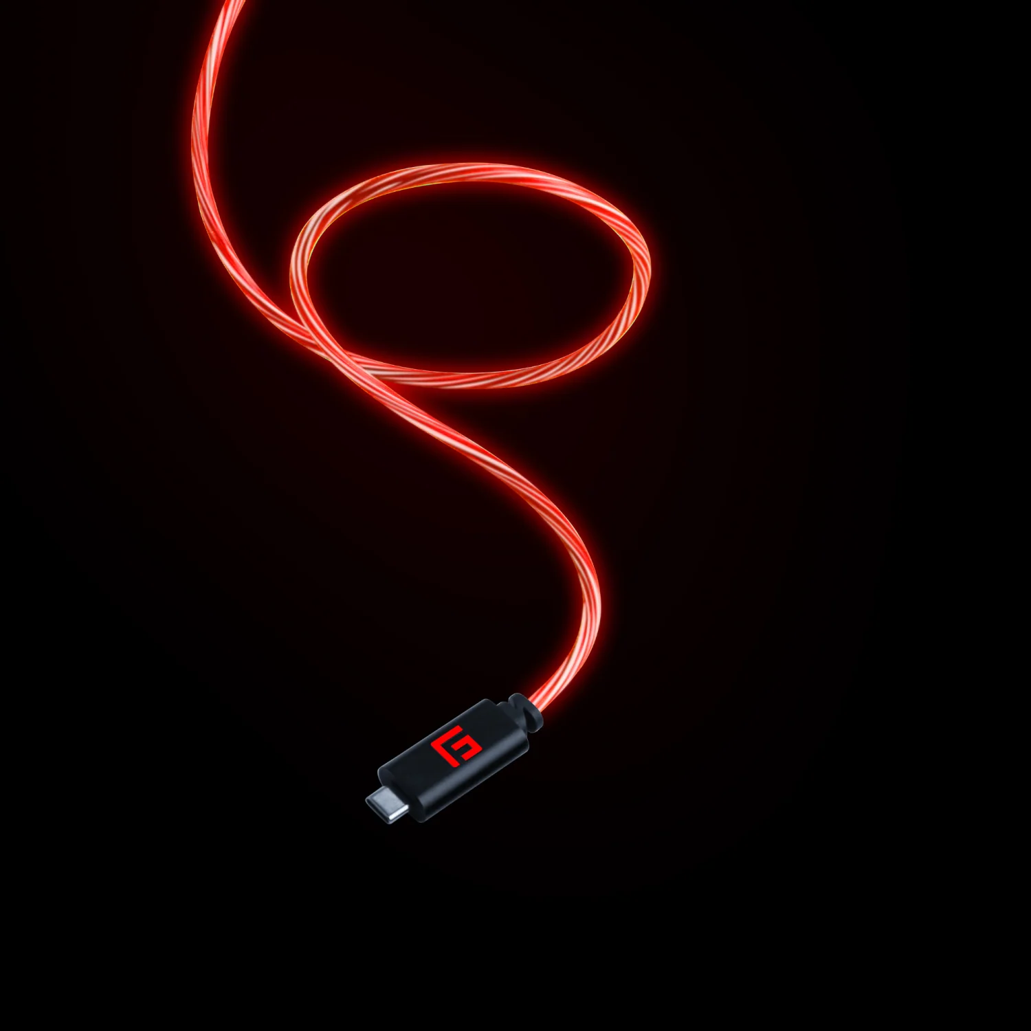 FLOATING GRIP 3M USB-C/USB-C CABLE WITH LED LIGHT - RED