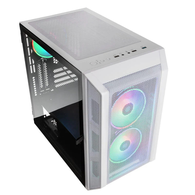 Kolink Citadel Mesh RGB Micro-ATX-Gehäuse– Weiß