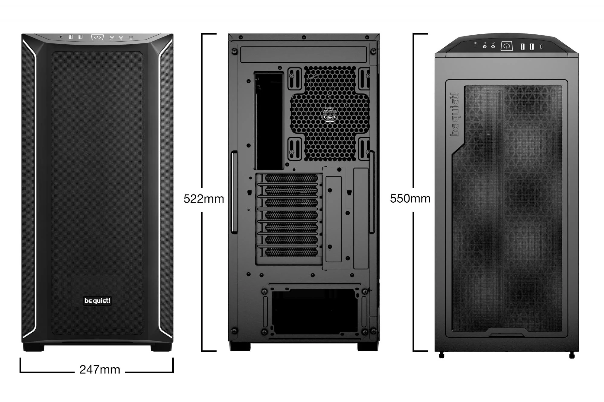 be quiet! SHADOW BASE 800 DX. tower case (black. tempered glass)
