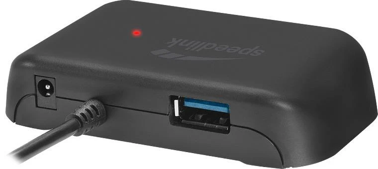 SpeedLink SNAPPY EVO USB-Hub. 4-Port. USB 3.0. Aktiv. schwarz