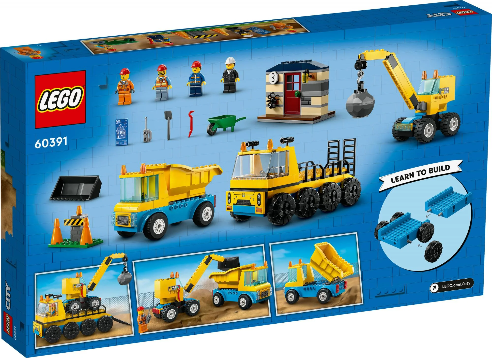LEGO 60391 City Construction Vehicles and Crane with Wrecking Ball