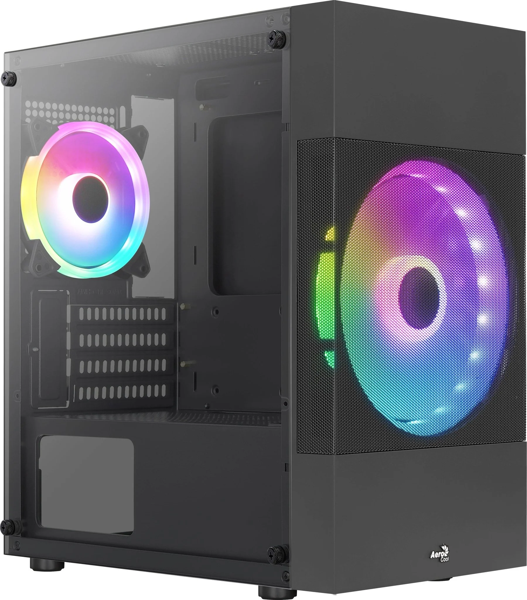 AeroCool Atomic Lite Tower Micro-ATX Ohne Netzteil Schwarz
