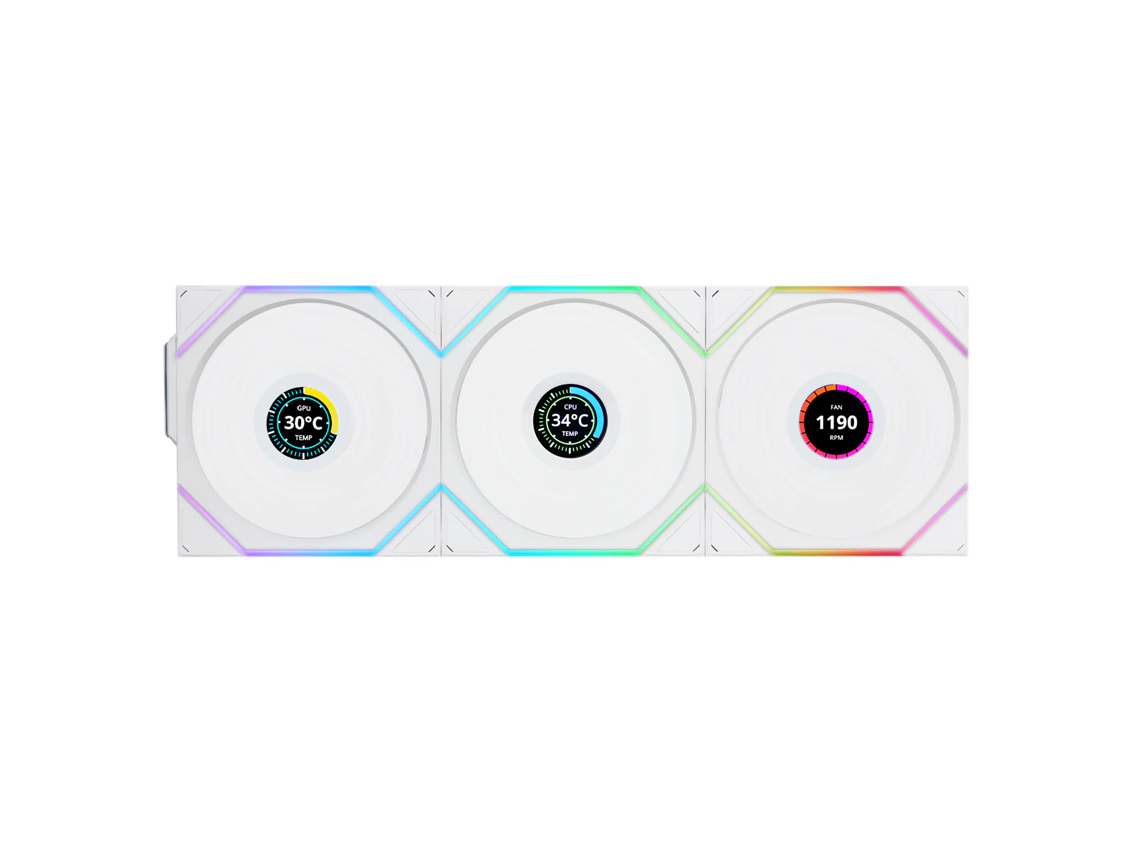 Lian Li UNI FAN TL Wireless LCD. 3 pak. Hvid - 120