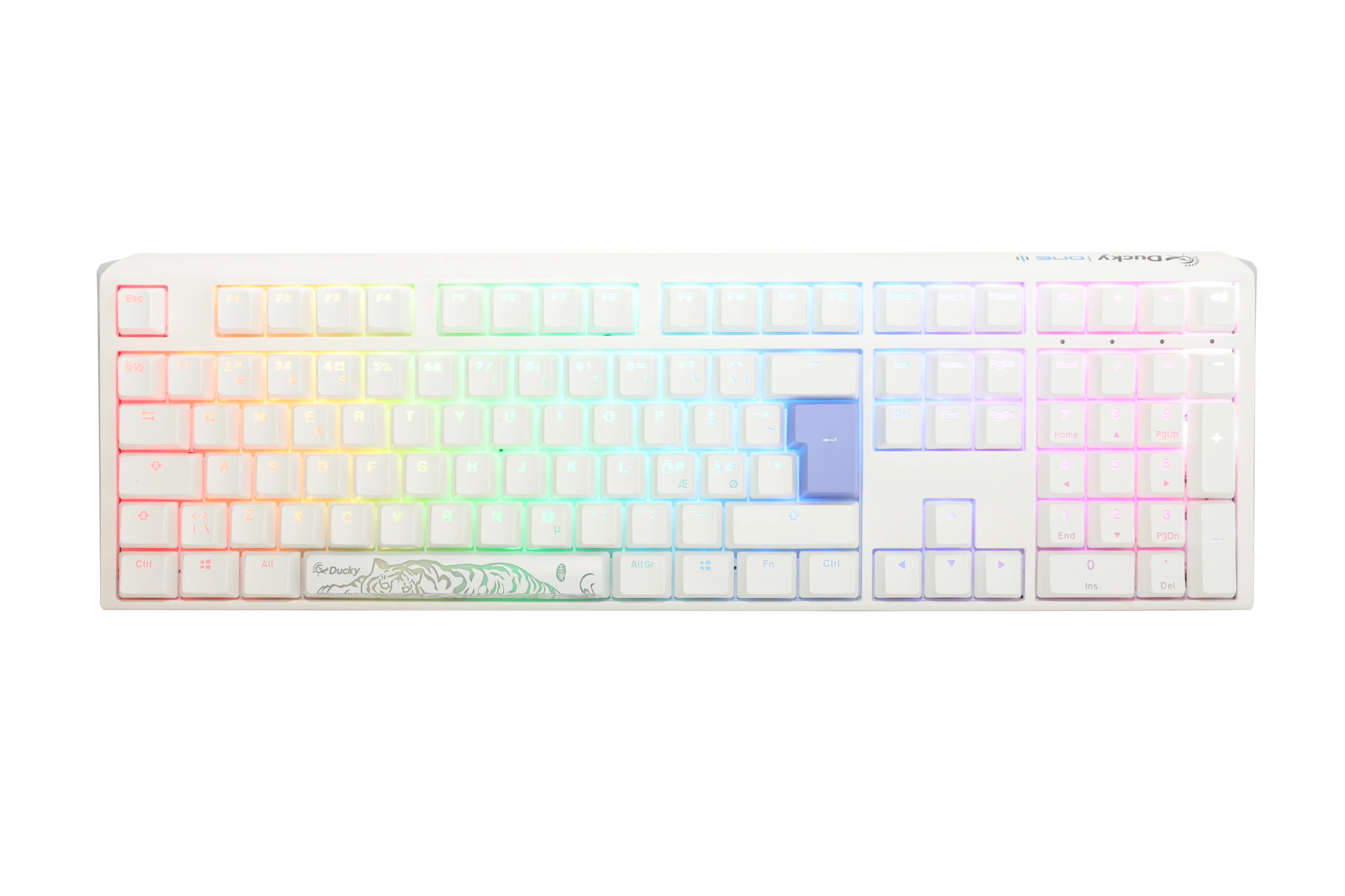Ducky One 3– Classic Pure White Nordic– Fullsize– Kirschrot