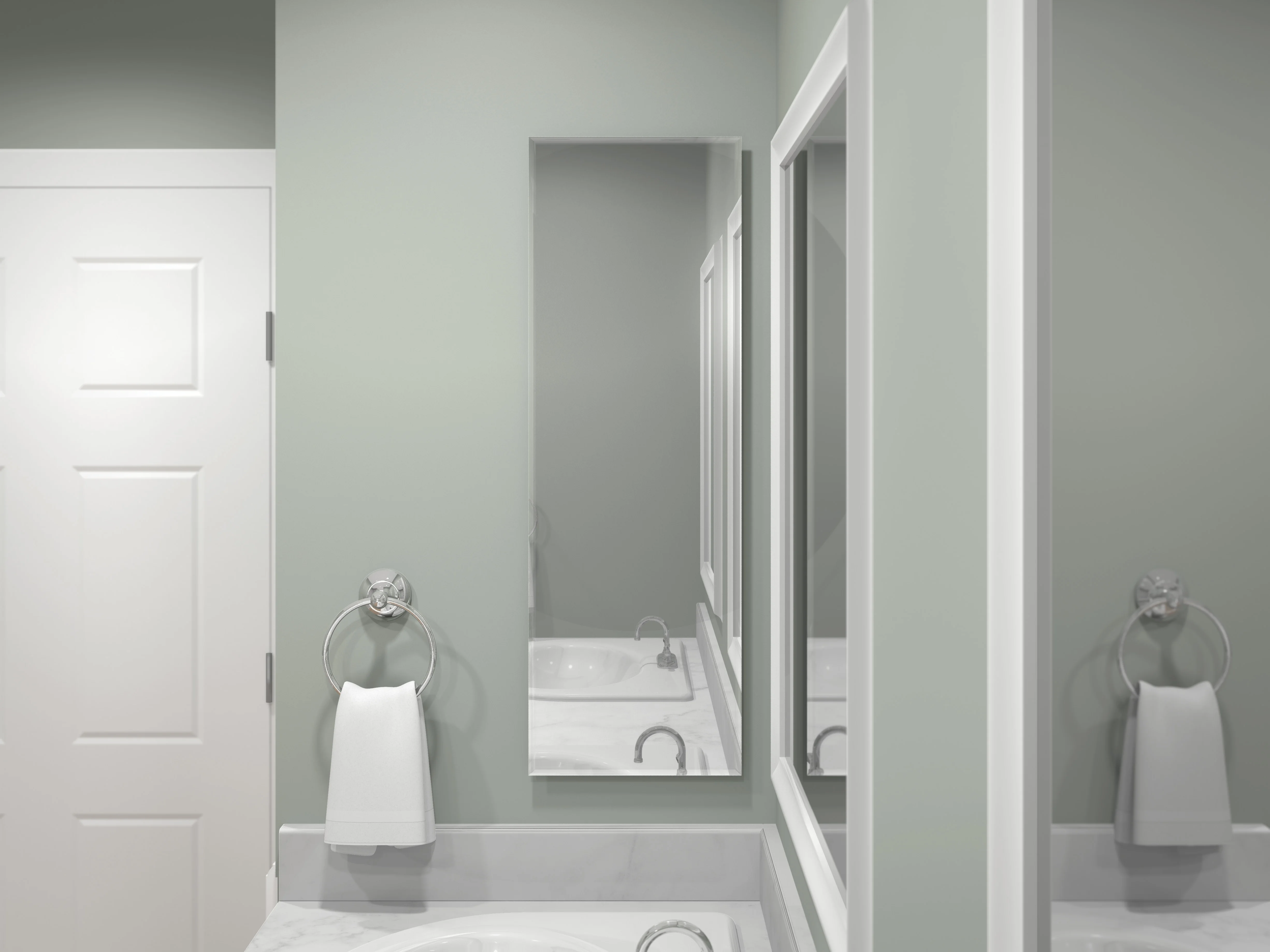 American Pride Beveled Mirror Medicine Cabinet, 12 x 36 in., Frameless