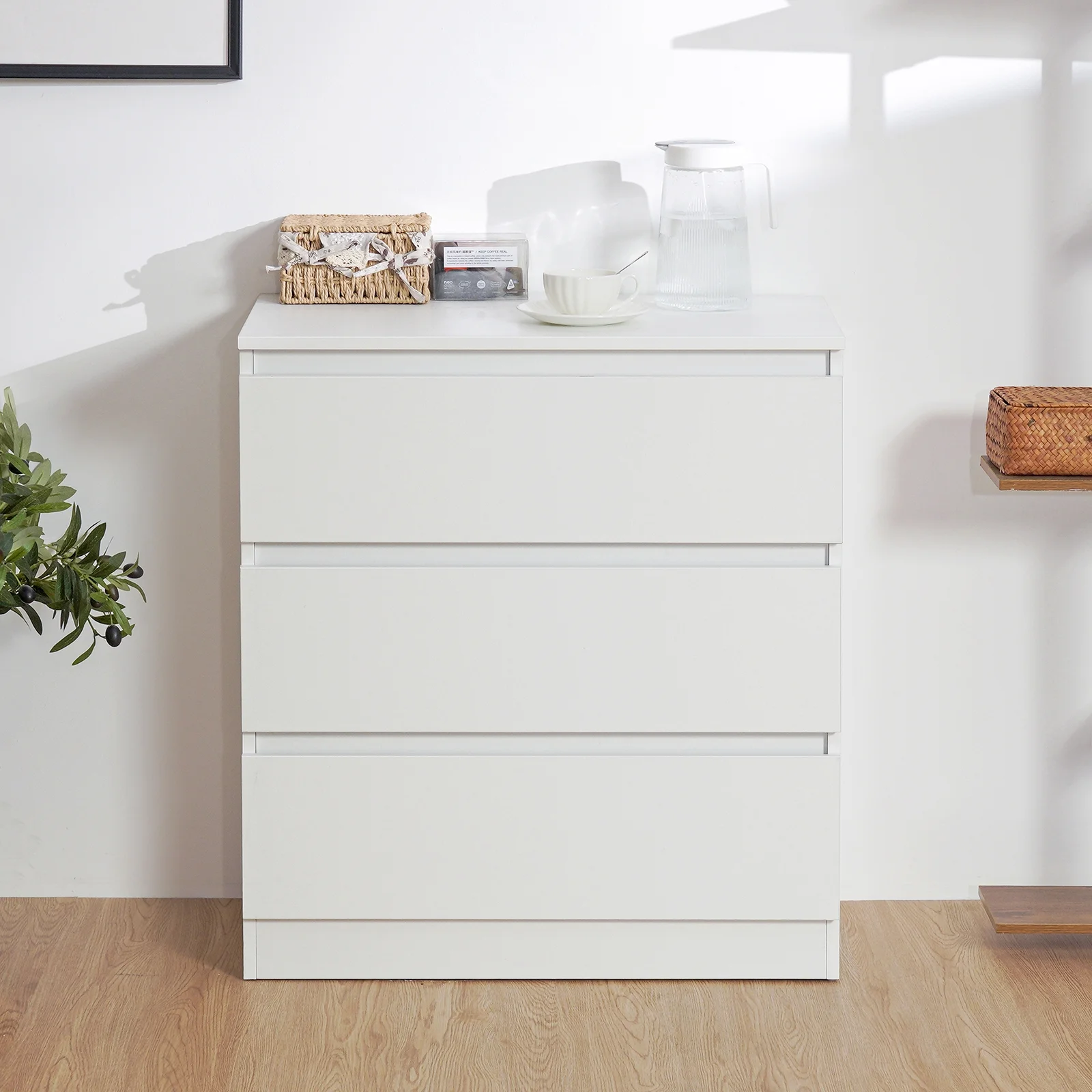 Hommpa White Dresser for Bedroom, 3 Drawers dresser for closet, Small Chests of Drawers for Adult, 30