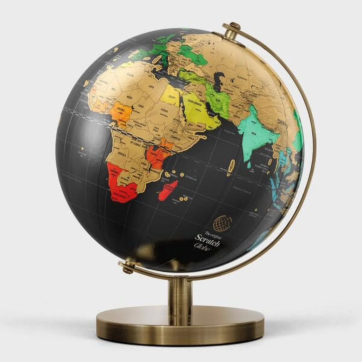 Luckies Of London World Globe Scratch Map | Scratch Off World Map | Interactive Map Of The World | Globe Decor & Travel Decor | Travel Map | Travel Gifts For Women & Travel Gifts For Men | Large Globe