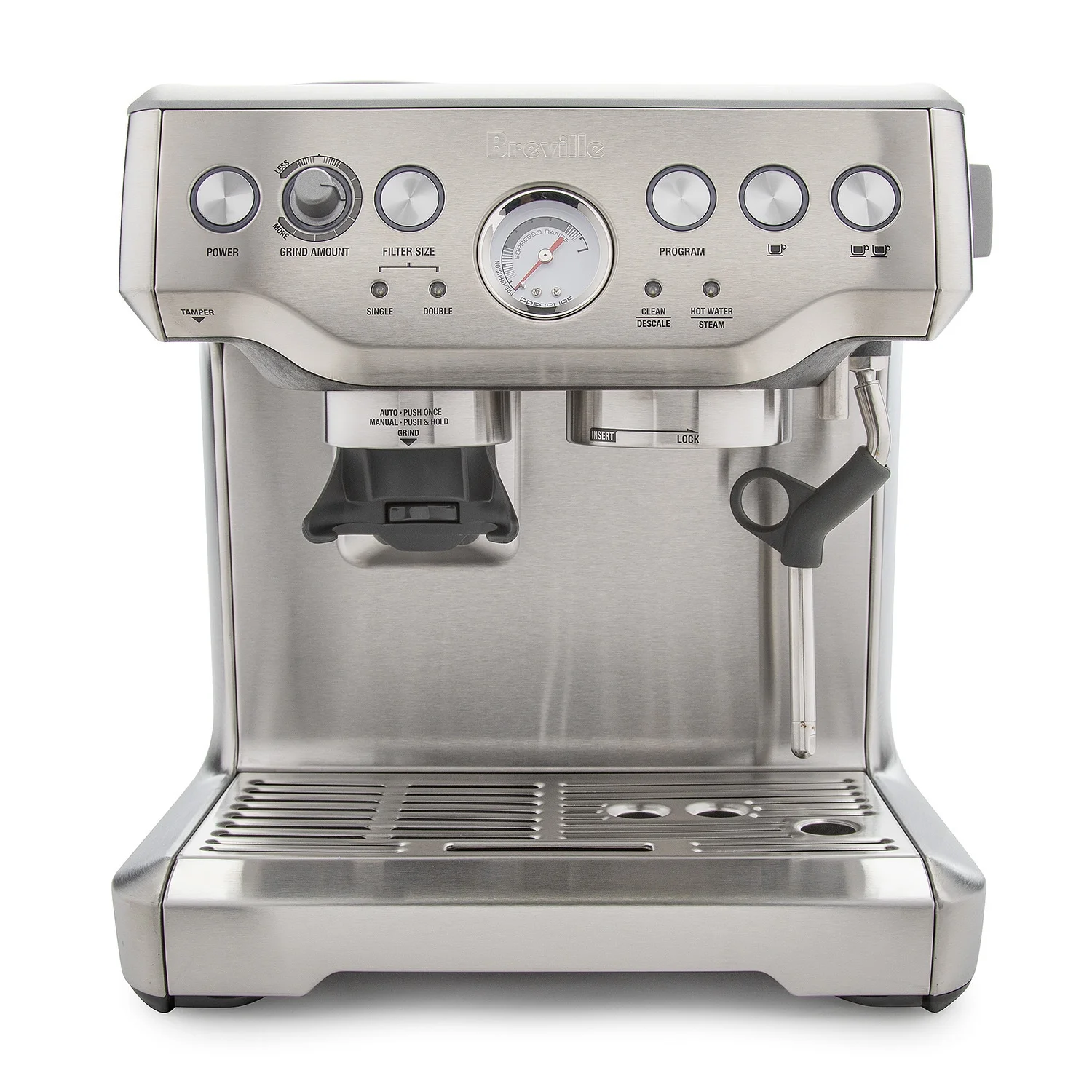 Breville BES870XL the Barista Express - Coffee machine with cappuccinatore - 15 bar - stainless steel