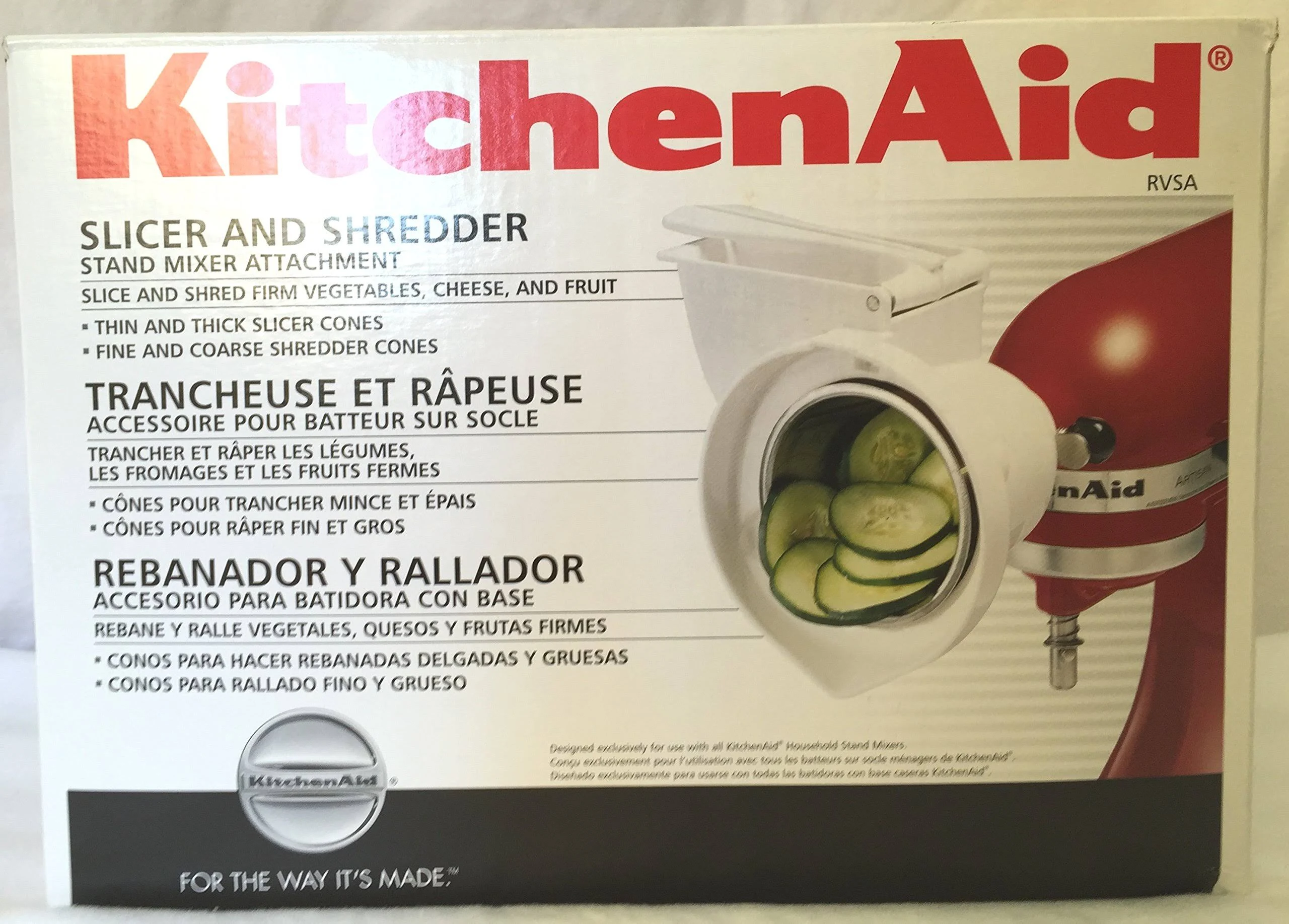 Open Box KitchenAid RVSA Slicer/Shredder Attachment for Stand Mixers