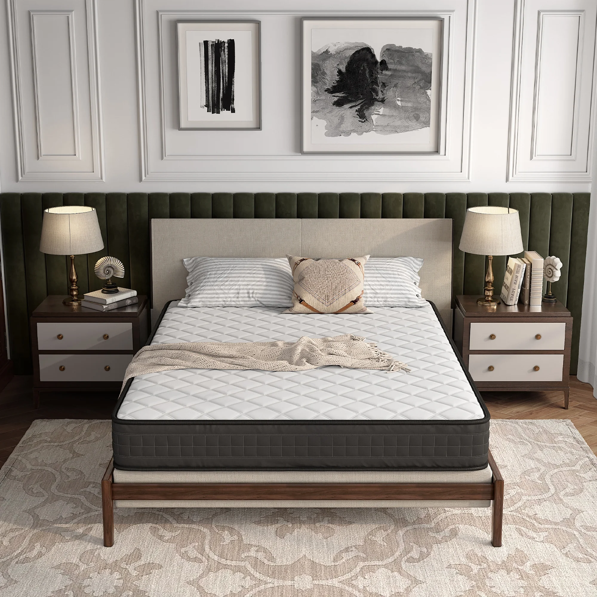 8'' Queen Size Memory Foam Bed Mattress Medium Firm Breathable Pressure Relieve