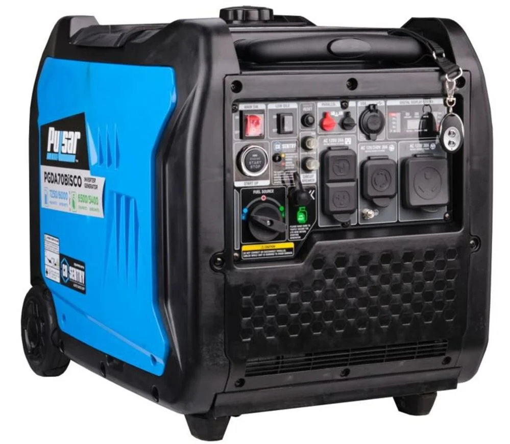Pulsar 7,250 Watt Super Quiet Dual Fuel Inverter Generator with CO Alert and Remote Start